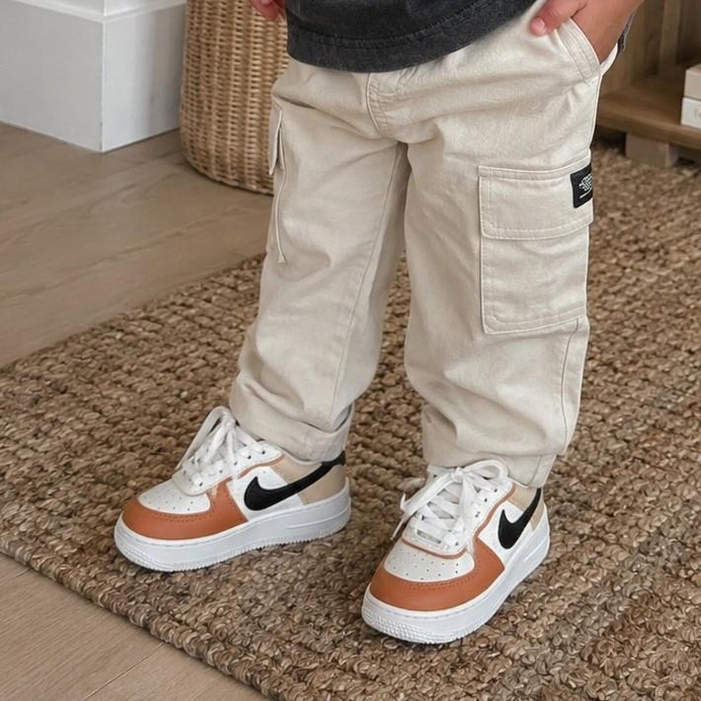 Custom Nike Desert Earth Tone Air Force 1 — Toddler Size 8C